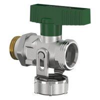 Simplex-KFE Kugelhahn PN 16 DVGW 1/2" o. Schlauchverschraubung für Trinkwasser