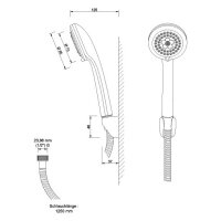 sanibel 1001-Wannen-Brauseset A17 mit Handbrause 3S...