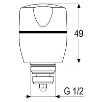 sanibel 1001-Oberteil A17 DN 15 (1/2") Markierung...