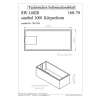 Wannenträger f Acryl-Badew sanibel 1001 A14 2 gerade...