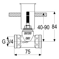 sanibel 1001-Unterputzventilkörper A17 DN 20 (3/4")