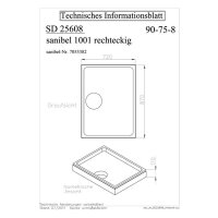 Wannenträger für Acryl-Duschwanne sanibel 1001...