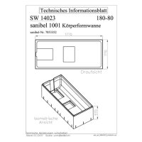 Wannenträger f Acryl-Badew sanibel 1001 A14 2 gerade...