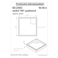 Wannenträger für Acryl-Duschwanne sanibel 1001...