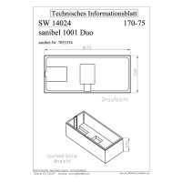 Wannenträger f Acryl-Badew sanibel 1001 Duo A14 2...