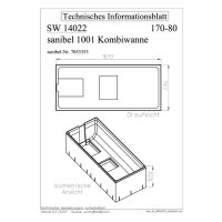 Wannenträger f Acryl-Badew sanibel 1001 Kombi A14 2...