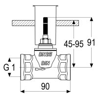 sanibel 1001-Unterputzventilkörper A17 DN 25 (1")