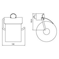 sanibel 2000-Papierhalter A17 mit Deckel verchromt