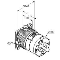 UP-Einheitskoerper FLEXX.BOXX 88011 3/4", ohne Feinbau-Set