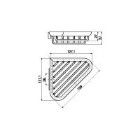 sanibel 2000-Eckseifenkorb 159x127mm A17 mit verdeckter...