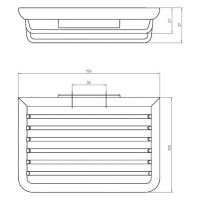 sanibel 2000-Seifenkorb 150x100mm A17 mit verdeckter...