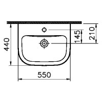 sanibel 3001 Waschtisch 550x440mm runde Form weiß