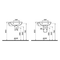 sanibel 3001 Waschtisch 550x440mm runde Form weiß