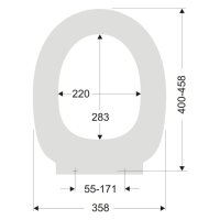 sanibel 3001 WC-Sitz rund A23 mit Deckel mit...