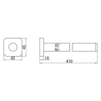 sanibel 3001-Handtuchhalter A17 starr 410mm Ausladung...