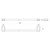 sanibel 3001-Badetuchhalter A17 800mm verchromt