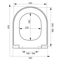 sanibel 3001 WC-Sitz PLUS A23 SLIM rund m.D. Absenkautom Steckbef abnehmbar weiß