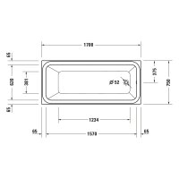 sanibel 3001-Acryl-Badewanne Körperform A23...