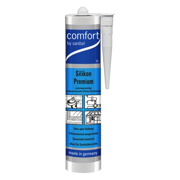 comfort-Premium-Silikon-Dichtungsmasse 300ml transparent