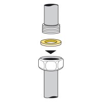 Dichtungen 3/8" f. flexiblen * Schlauch, Trinkwasser