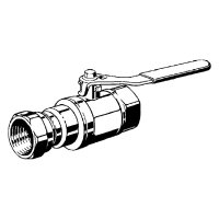 Gaskugelhahn aus Messing HTB 650 Grad mit TAE 1/2"