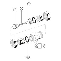 Resideo Rückflussverhinderer RV281 Messing A, 3/4 "