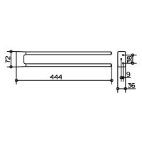 sanibel 5001-Handtuchhalter A23 2-teilig 450mm Ausladung...