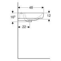 Waschtisch sanibel 5001 E 1200x480 mm A15 weiß