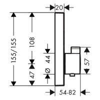 sanibel 5001-Aufputzteile Thermostat A18 2 Verbraucher Select Nr 14738 verchromt