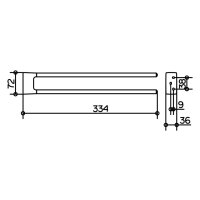 sanibel 5001-Handtuchhalter A23 2-teilig 340mm Ausladung...