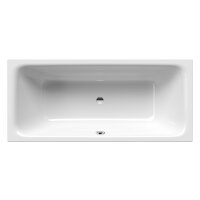 SCALIDO Stahl-Badewanne DUO Ablauf mittig 1800x800x450mm...