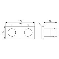 SCALIDO Wannenthermostat D3 UP-Fertigset 2 Verbraucher...