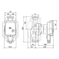 comfort-Heizungspumpe CPE 30 1-4 KL. A Bl.=180mm, P1 4-20 Watt, 1 1/4" m. LED