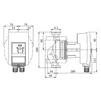 Wilo Nassläufer-Hocheffizienzpumpe Yonos MAXO plus 30/0,5-10 PN6/10,140W