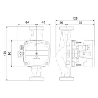 Grundfos-Hocheffizienz Umwälzpumpe ALPHA Solar25-75 PN10 G1_1/2 130mm 1x230V