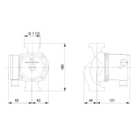 GRUNDFOS Zirkulationspumpe UPS 25-80 N 180mm 1x230V G1_1/2