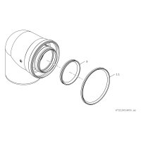 BOSCH Abgaszubehör FC-CE80-87 Doppelrohrbogen 87 Gr, d:80/125mm