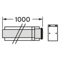 Vaillant-Verlängerung konzentrisch 60/100mm PP 1000mm
