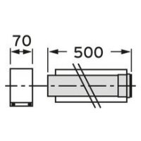 Vaillant-Verlängerung konzentrisch 80/125mm PPs 500mm