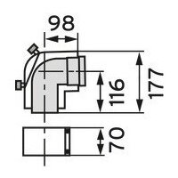 Vaillant-Revisions-Bogen 87 Grad 80/125mm PP konzentrisch