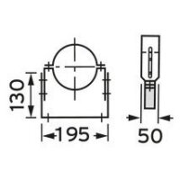 Vaillant-Wandhalterung 50-90mm Edelstahl