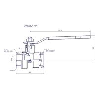 comfort-Heizungskugelhahn DN 15 (1/2") IG mit Hebelgriff Messing vernickelt