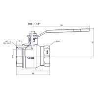 comfort-Kugelhahn Edelstahl IG/IG für Trinkwasser DN 40 (11/2") Hebelgriff