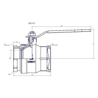 comfort-Heizungskugelhahn DN 50 (2") IG mit...