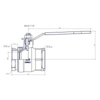 comfort-Heizungskugelhahn DN 40 (11/2") IG mit...