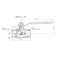 comfort-Kugelhahn Universal bleifrei Gas und Trinkw. DN 15 (1/2") Hebelgr. Ms/vc