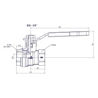 comfort-Kugelhahn Edelstahl IG/IG für Trinkwasser DN 10 (3/8") Hebelgriff