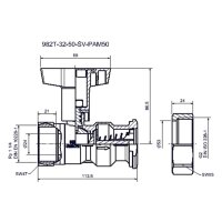 comfort-Pumpen-Kugelhahn mit Sperrventil und ÜM Muffe DN32xÜM DN50 vern. VPE=4Stk