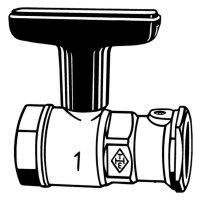 Heimeier-Pumpenkugelhahn 1" mit Schwerkraftbremse...