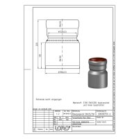 LORO-X Anschlussstück DN 125 an Kunststoff-Abflussrohr-Muffe (KA) 150